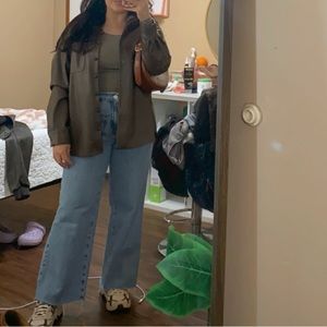 Brown leather jacket